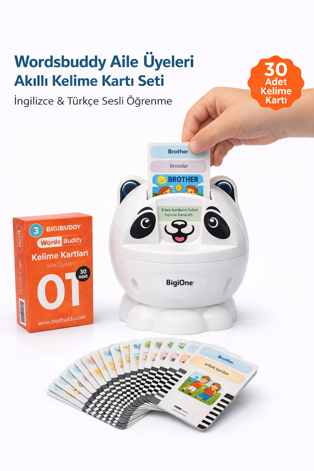 WordsBuddy Aile Üyeleri – Türkçe İngilizce Akıllı Kelime Kart Seti
