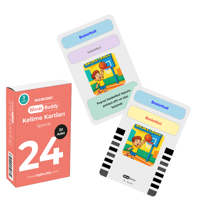 WordsBuddy Sporlar – Türkçe İngilizce Akıllı Kelime Kart Seti
