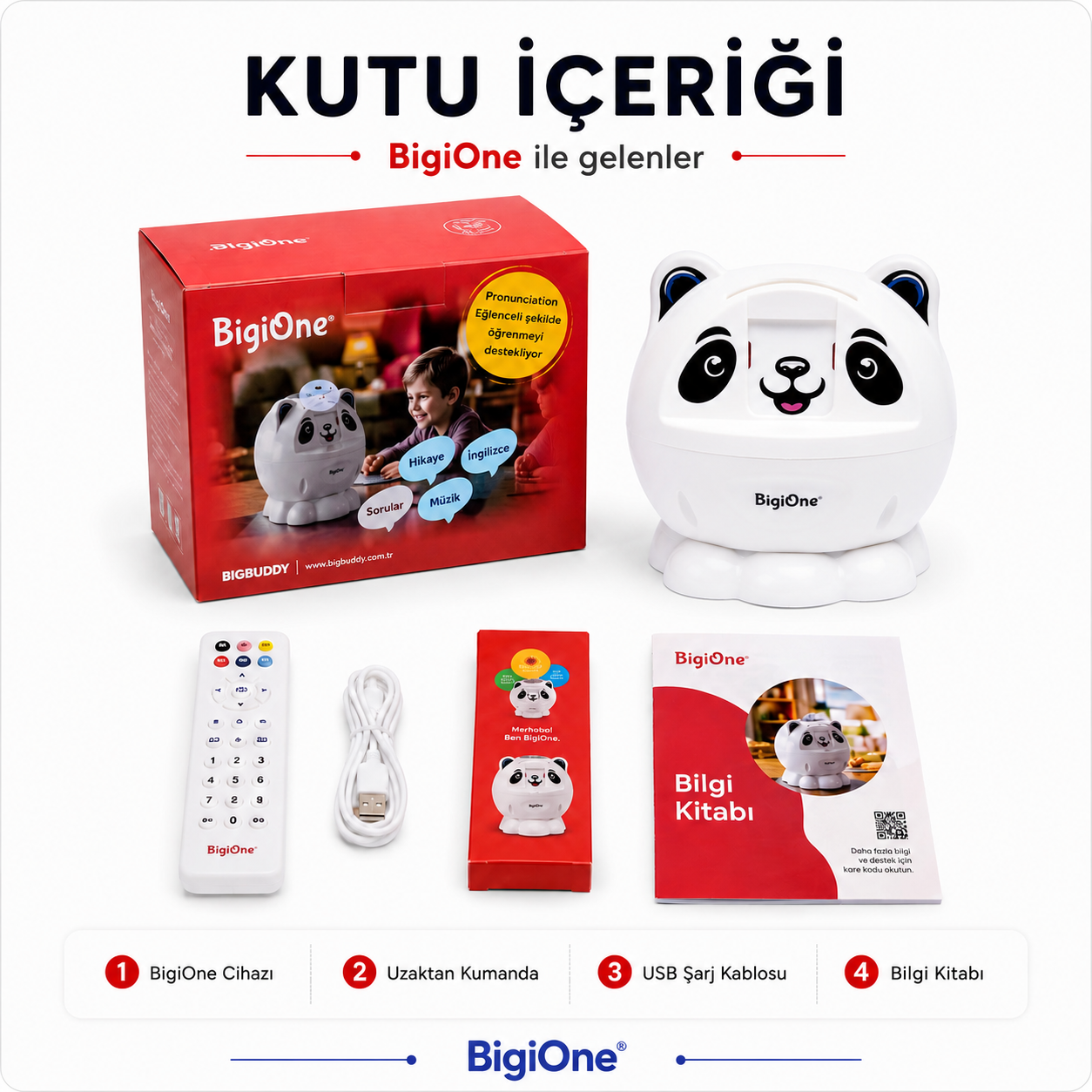 BigiOne Sesli Eğitici Oyuncak | Yapay Zeka Destekli Ekransız Öğrenme Arkadaşı