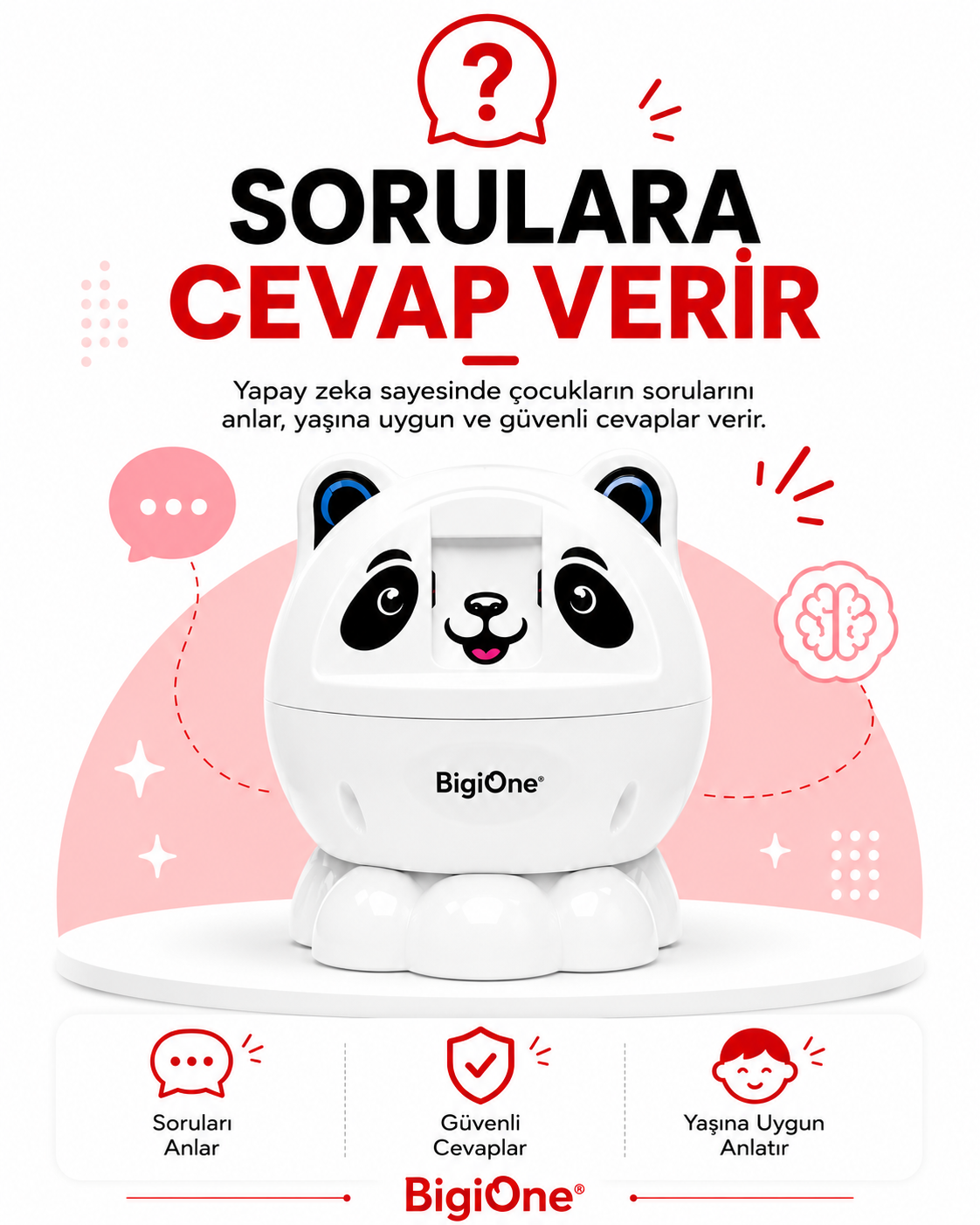 BigiOne Sesli Eğitici Oyuncak | Yapay Zeka Destekli Ekransız Öğrenme Arkadaşı