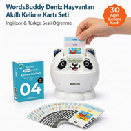 WordsBuddy Deniz Hayvanları – Türkçe İngilizce Akıllı Kelime Kart Seti