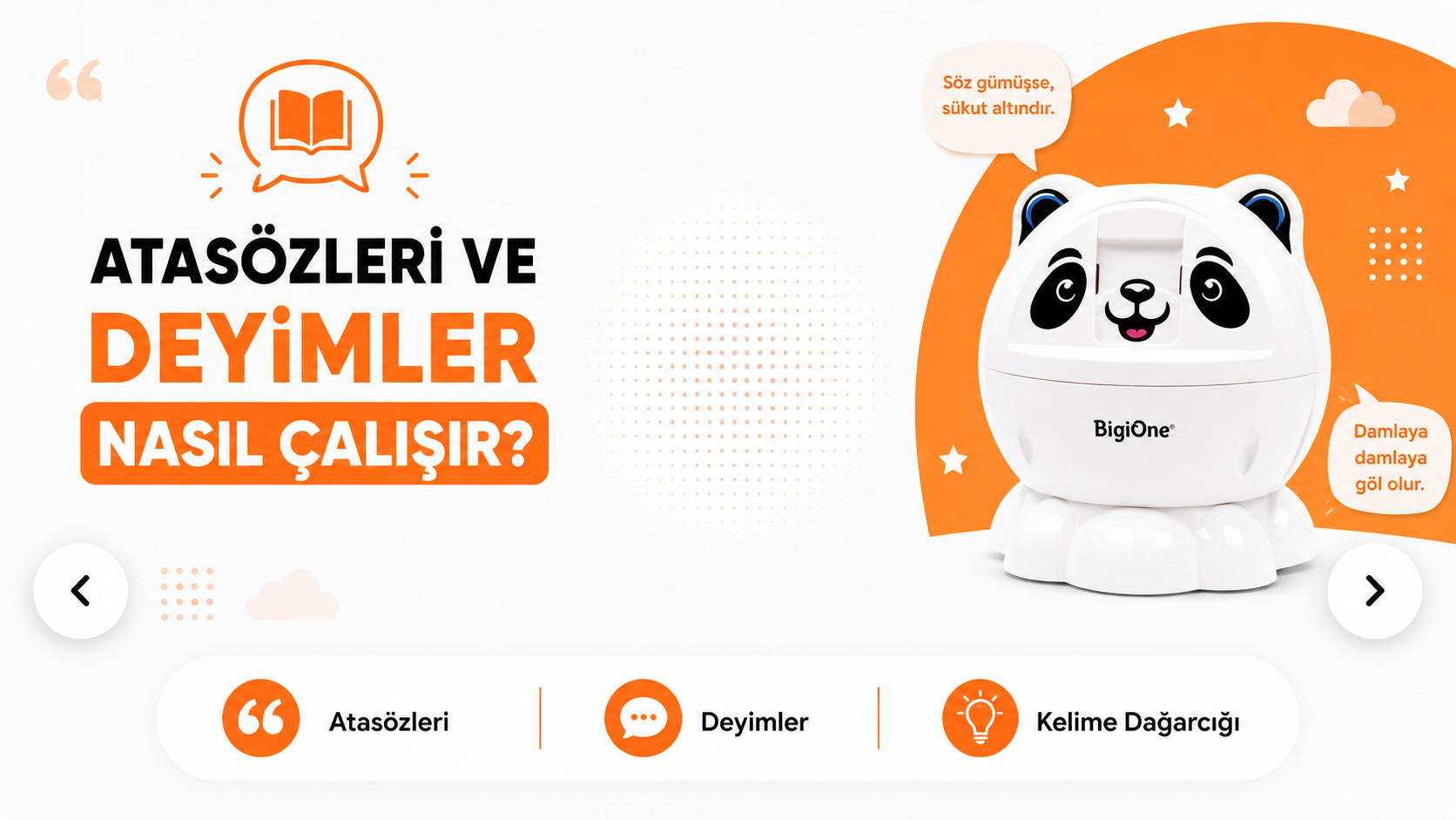 BigiOne Sesli Eğitici Oyuncak | Yapay Zeka Destekli Ekransız Öğrenme Arkadaşı