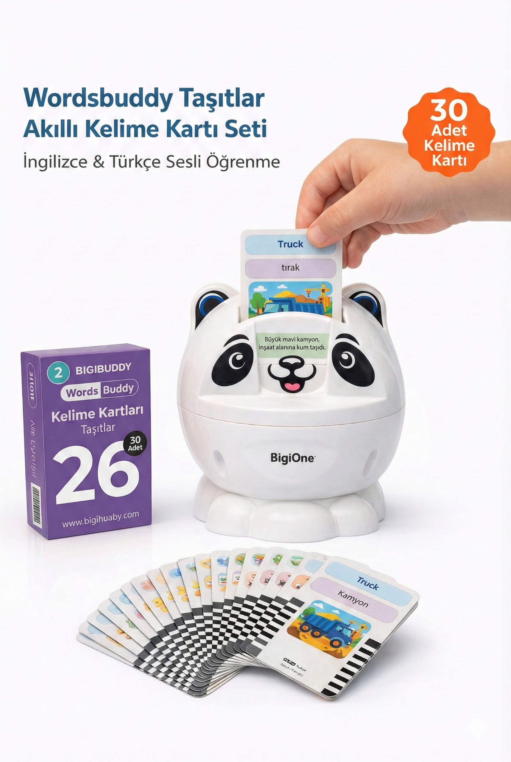 WordsBuddy Taşıtlar – Türkçe İngilizce Akıllı Kelime Kart Seti